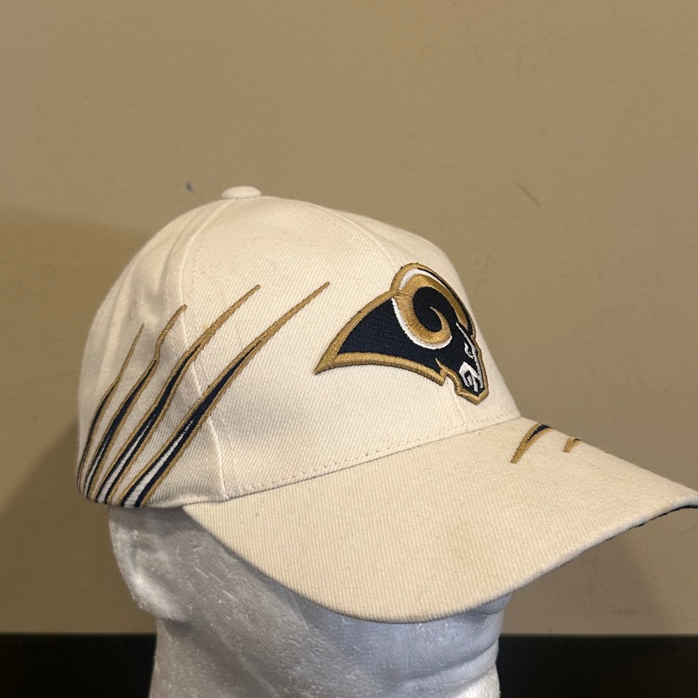 Annco St. Louis Rams NFL Hat Cream Navy Gold Adjustable Strapback Cap Vintage